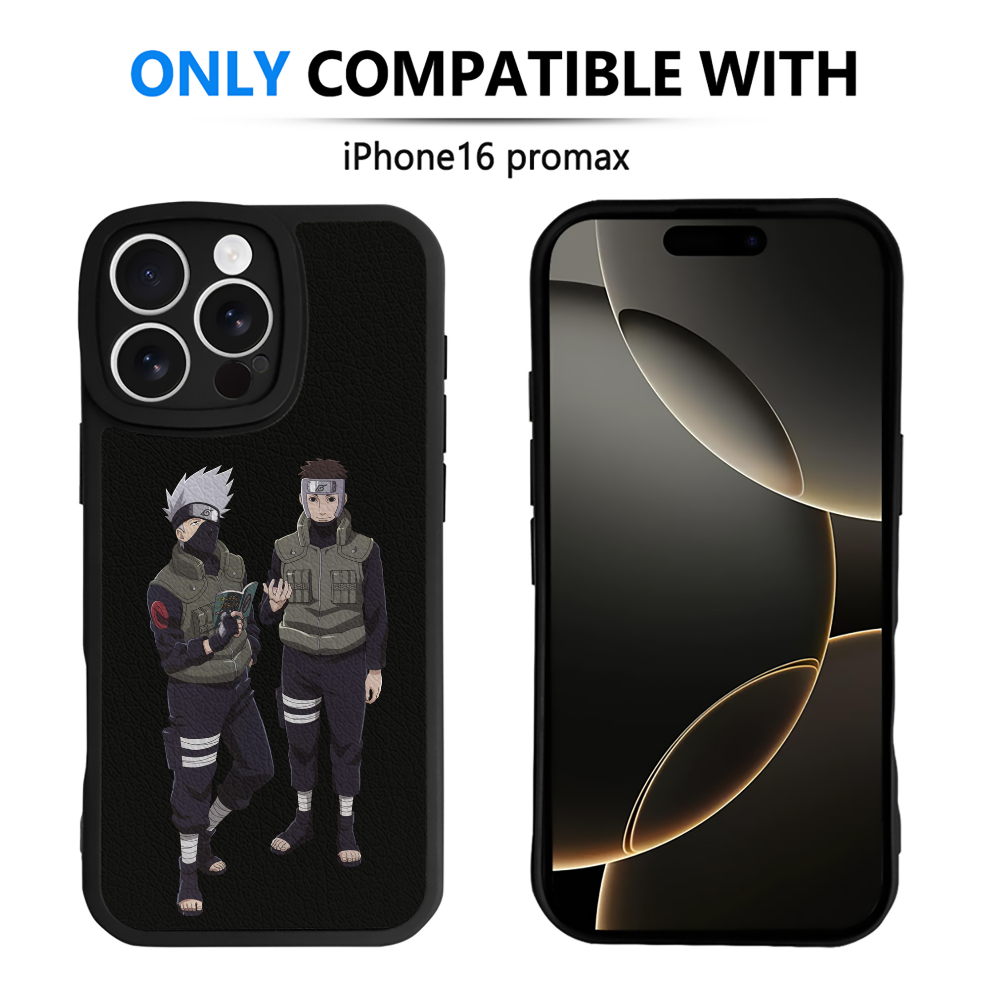 （画像用） NARUTO -ナルト- はたけ カカシ Hatake Kakashi 【iPhone 16シリーズ対応】シリコンスマホケース（レザー調） 材質：シリコン